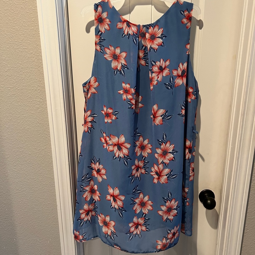 Primark Blue and pink floral Hawaiian Dress